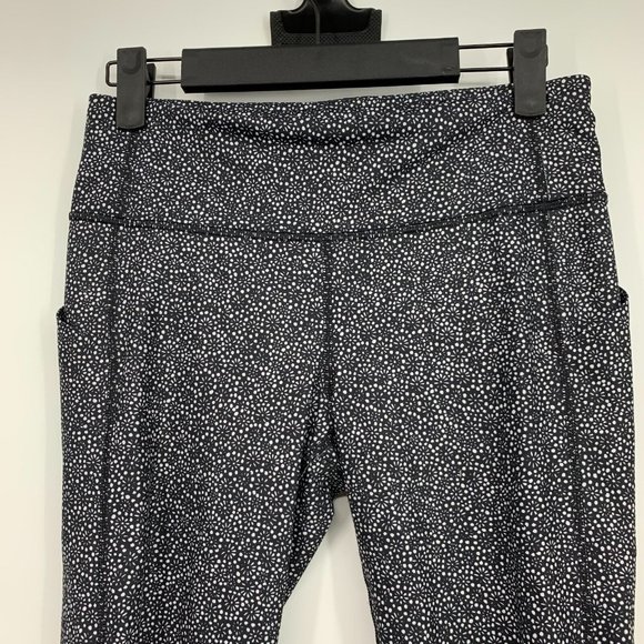 Lululemon Leggings Pace Rival Crop Scatter Star Black Luxtreme - Picture 9 of 15